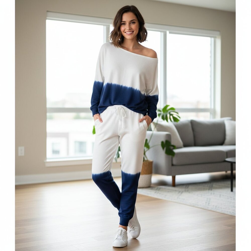 n:Philanthropy Dalila Sweatshirt & Pants Set Sapphire Dip Dye
